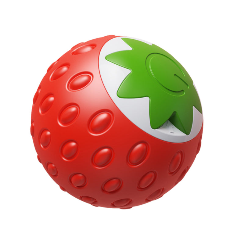 Katzenspielzeug elektrisch, lustigen Erdbeerdesign, aufladbares, Rot und Grün, Leise und langlebig für endlosen Spielspaß