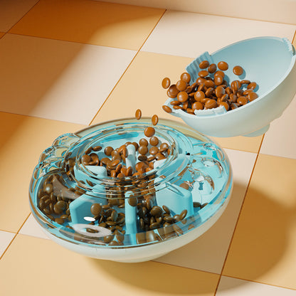 Intelligenzspielzeug Katze, Küken Form Cat-Drehteller, Kippschutz-Design, Futterspielzeug für verschiedene Snackgrößen