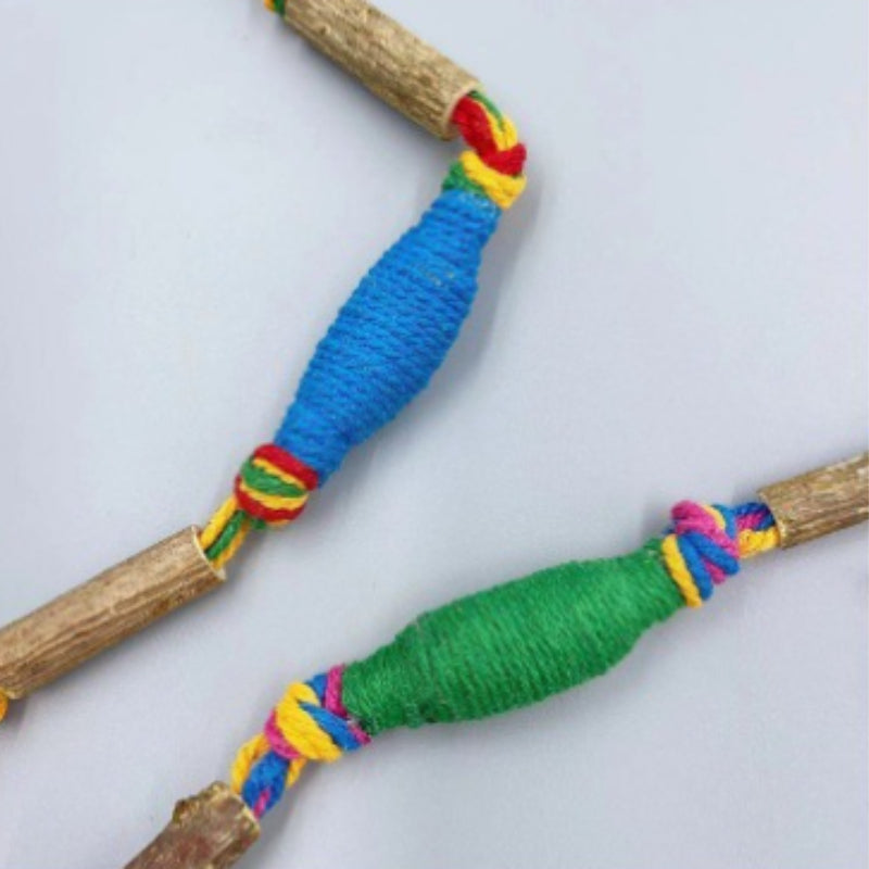 Katze Spielzeug, Katzenminze Spielzeug aus Baumwollseil in Grün und Blau, Beißspielzeug  Spielzeug & Zahnpflegefür Katzen