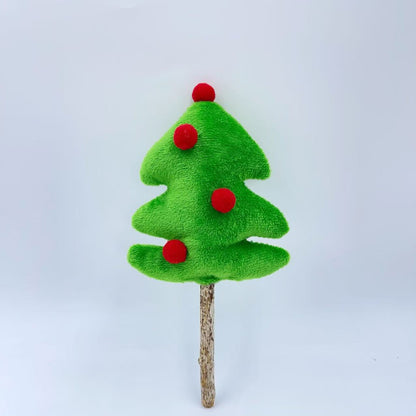 Kuscheltier für Katze, Weihnachtsbaum Katzenspielzeug mit Katzenminze & Raschelpapier, 2er Set für doppelte Freude