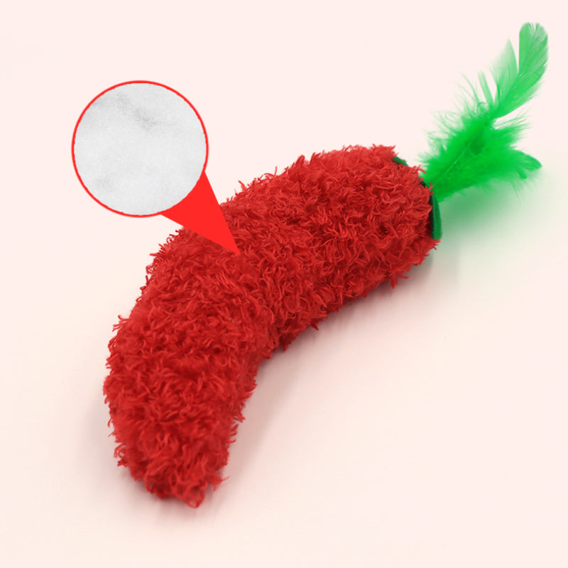 Kuscheltier für Katze, Kaktus-Karotten-Paprika mit Katzenminze und Lautes Papier für stundenlangen Spielspaß, 3er Set