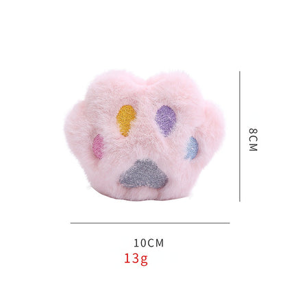 Katze Kuscheltier, Süße Katzenpfote mit Katzenminze, weiches und sicheres, in zwei Farbtönen: Rosa und Grau, 2er Set