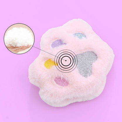 Katze Kuscheltier, Süße Katzenpfote mit Katzenminze, weiches und sicheres, in zwei Farbtönen: Rosa und Grau, 2er Set