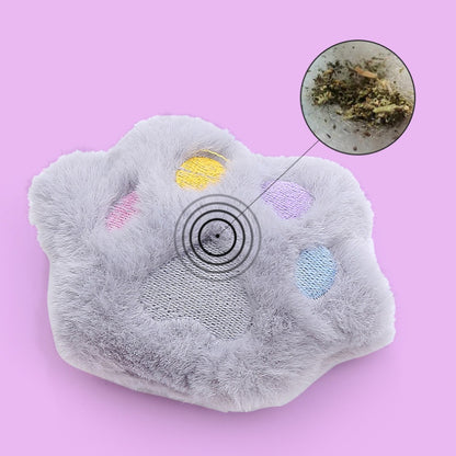 Katze Kuscheltier, Süße Katzenpfote mit Katzenminze, weiches und sicheres, in zwei Farbtönen: Rosa und Grau, 2er Set