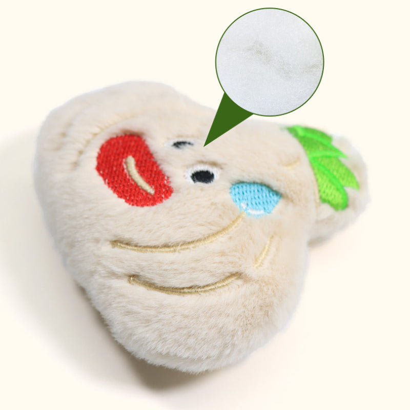 Kuscheltier Katze, Lustige Zwiebeln, Kaktus, Knoblauch, Kauspielzeug für Katzen mit Katzenminze & Lautes Papier, 3er Set