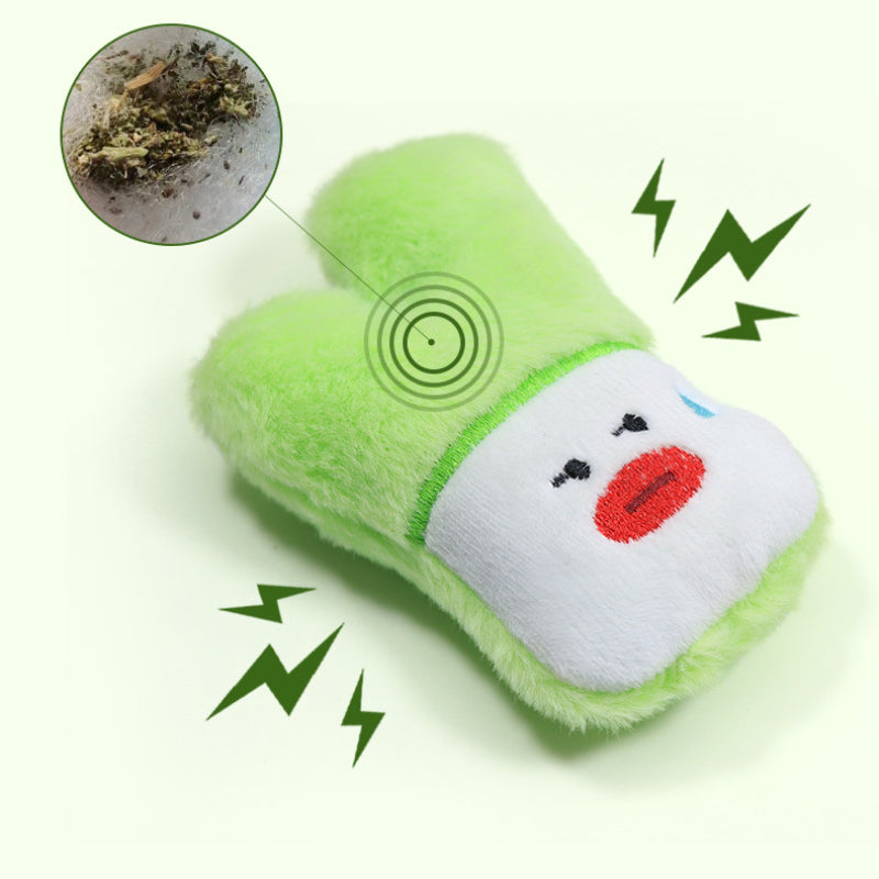 Kuscheltier Katze, Lustige Zwiebeln, Kaktus, Knoblauch, Kauspielzeug für Katzen mit Katzenminze & Lautes Papier, 3er Set