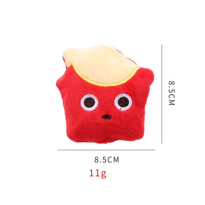 Kuscheltier Katze, Essen Plüschtiere mit Katzenminze & Lautes Papier für Katzenfreunde, Interaktive Kauspielzeug, 3er-Set