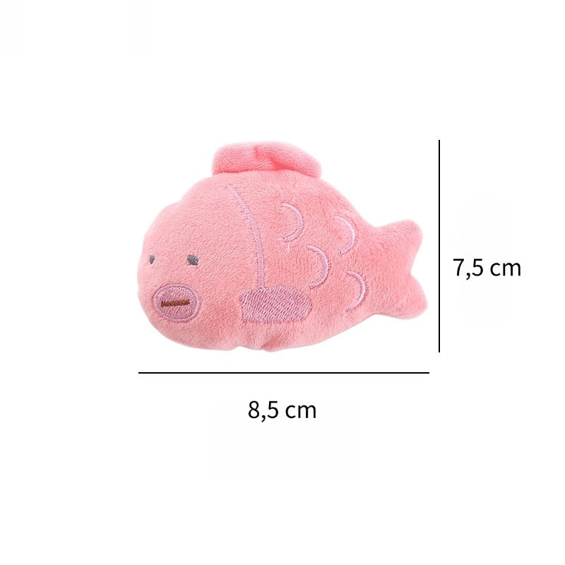 Katze Kuscheltier, Katzen Spielzeug mit Katzenminze, Meerestiere Set mit Teufelsrochen, Clownfisch und Hai, Farbenfroh (3 Stück)