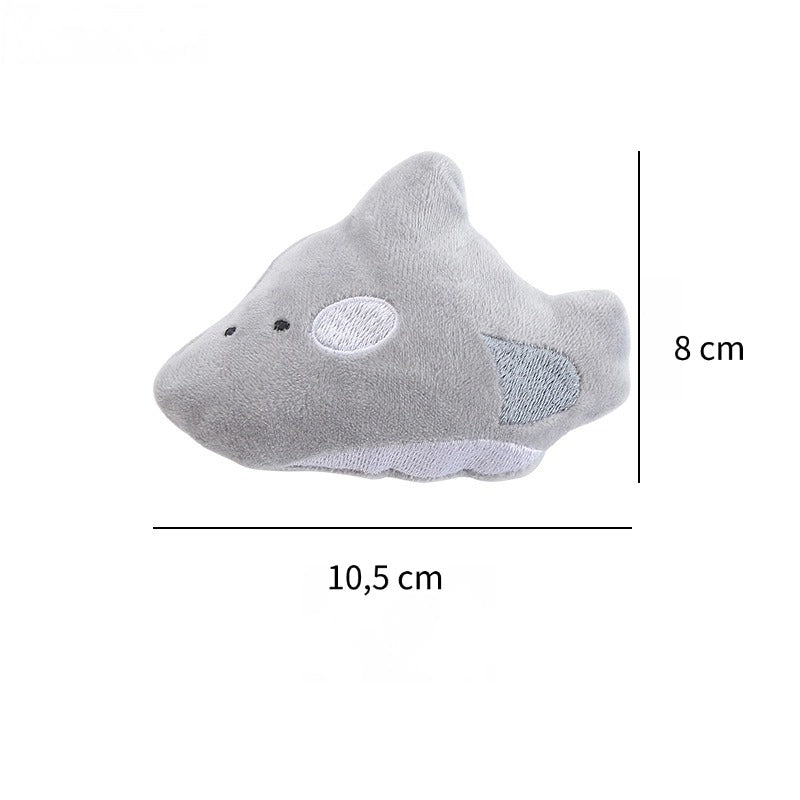 Katze Kuscheltier, Katzen Spielzeug mit Katzenminze, Meerestiere Set mit Teufelsrochen, Clownfisch und Hai, Farbenfroh (3 Stück)