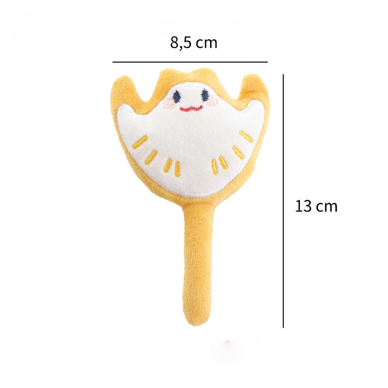 Katze Kuscheltier, Katzen Spielzeug mit Katzenminze, Meerestiere Set mit Teufelsrochen, Clownfisch und Hai, Farbenfroh (3 Stück)