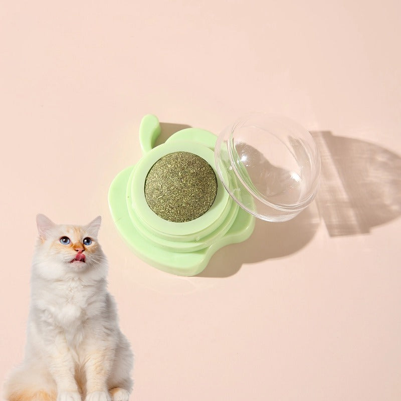 Spielzeug Katze, Apfel-Design mit Katzenminze, Entspannendes, 3er Set in Rot, Blau und Grün