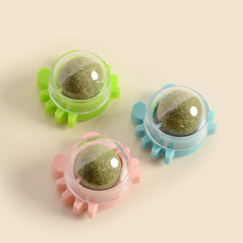 Katzen Spielzeug, Krabben-Form, robuster Katzenminze-Ball zum Drehen, hält Ihre Katze glücklich und aktiv, 3 Stück