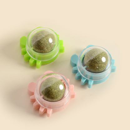 Katzen Spielzeug, Krabben-Form, robuster Katzenminze-Ball zum Drehen, hält Ihre Katze glücklich und aktiv, 3 Stück