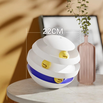 Katzen Spielzeug, Wackelspielzeug Intelligenzspielzeug, Kombination aus Ballspiel und Schienenbahn, Durchmesser 22cm, langlebig und unterhaltsam