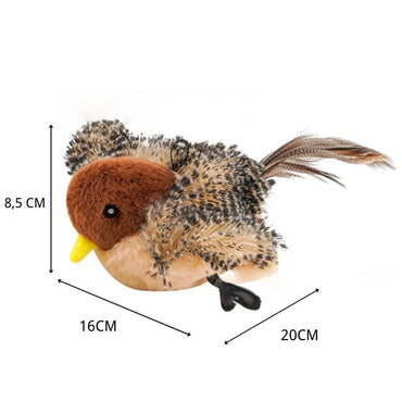 Katzenspielzeug elektrisch, Fernbedienbares Plüschvogel, Interaktives Katzenspielzeug mit verschiedenen Flügelschlagfrequenzen