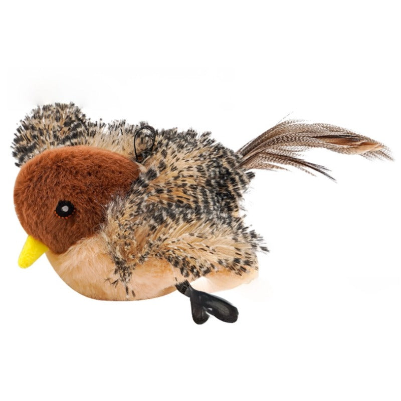 Katzenspielzeug elektrisch, Fernbedienbares Plüschvogel, Interaktives Katzenspielzeug mit verschiedenen Flügelschlagfrequenzen