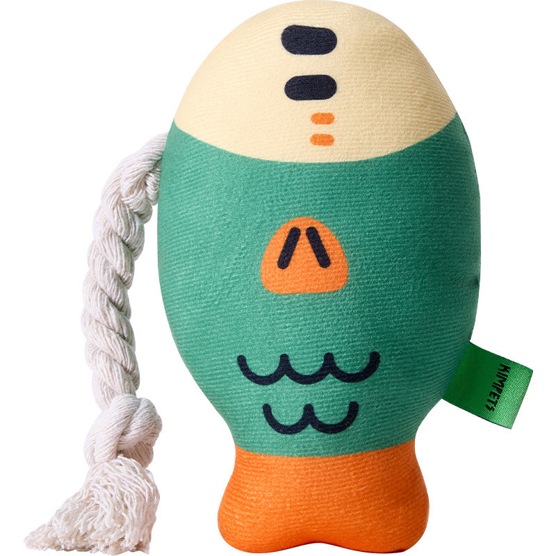 Hundespielzeug Quietschen, Lustiger Fisch mit Knisterfunktion, Interaktives Hundespielzeug zur Beschäftigung und Energieabau