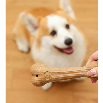 Kauspielzeug Hund, Natürliches Kieferholz Knochenform, langlebig und sicher, geeignet für Hunde aller Größen