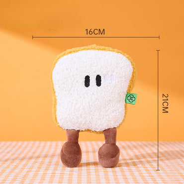 Kuscheltiere für Hunde, Hundespielzeug aus der Frühstücksserie, vier leckeren Designs mit Tonerzeugungsgerät & Soundpapier