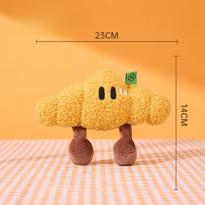 Kuscheltiere für Hunde, Hundespielzeug aus der Frühstücksserie, vier leckeren Designs mit Tonerzeugungsgerät & Soundpapier