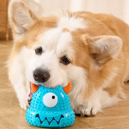 Spielzeug für den Hund, Blaues Monster Intelligenzspielzeug, Quietschtier für Hunde, Robustes Kauspielzeug für aktive Hunde