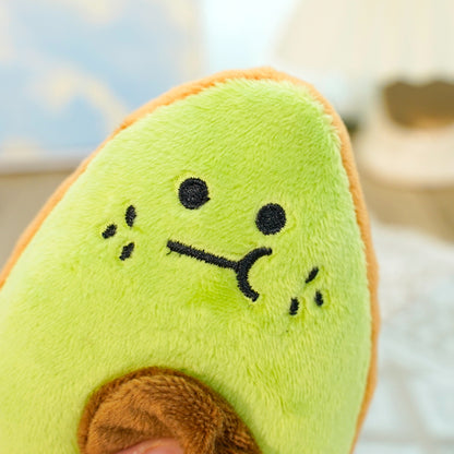 Kuscheltier für Hunde Avocado, Quietschendes Plüschspielzeug mit Kaumuskel Stimulation, Interaktives Hundespielzeug