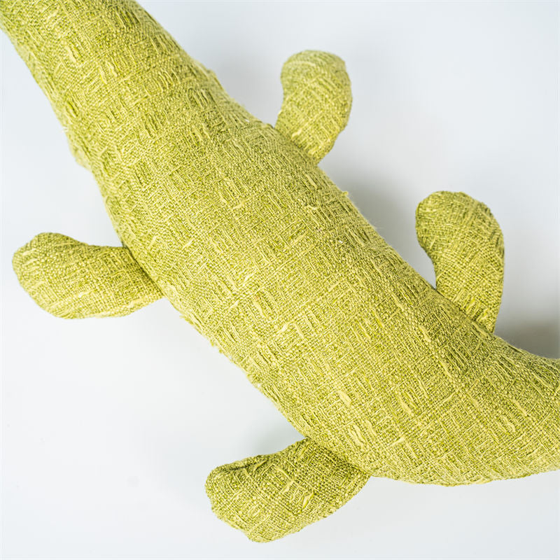 Kuscheltier für den Hund, Maissamt Krokodil Form mit Quietscher, Lindert Langeweile bei Hunden, Kauspielzeug, Drei Farben