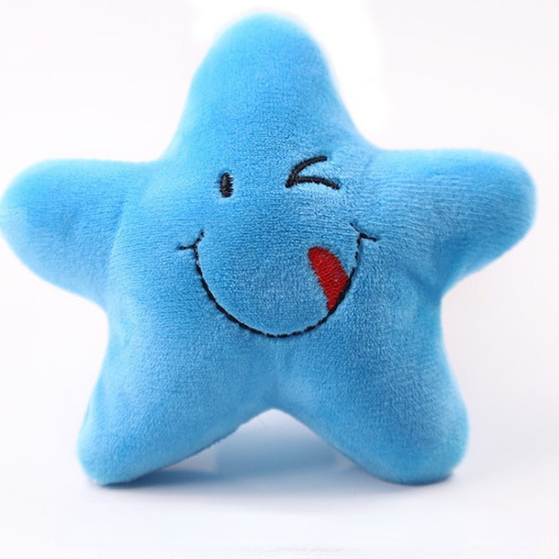 Kuscheltier für Hunde, Plüsch Sternförmiges, Hundespielzeug Quietschen, Welpenspielzeug, Kauspielzeug Hund, Drei Farben