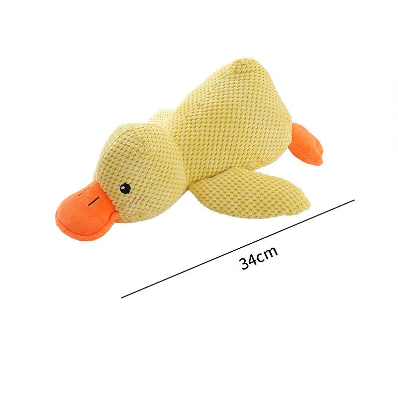 Hundespielzeug Quietschen plüsch Entchen, Erhältlich in den Größen S, M und L, Interaktives Spielzeug gegen Langeweile (1 Stück)