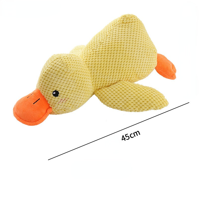 Hundespielzeug Quietschen plüsch Entchen, Erhältlich in den Größen S, M und L, Interaktives Spielzeug gegen Langeweile (1 Stück)