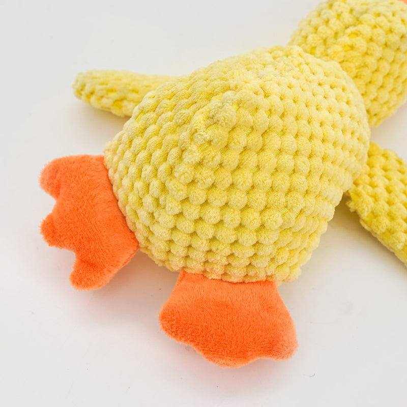 Hundespielzeug Quietschen plüsch Entchen, Erhältlich in den Größen S, M und L, Interaktives Spielzeug gegen Langeweile (1 Stück)