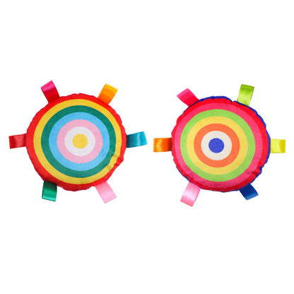 Hundespielzeug, Frisbee für Hunde Plüschtier Hundespielzeug mit Klingel, Interaktives Wurfspielzeug für Hunde (1 Stück)