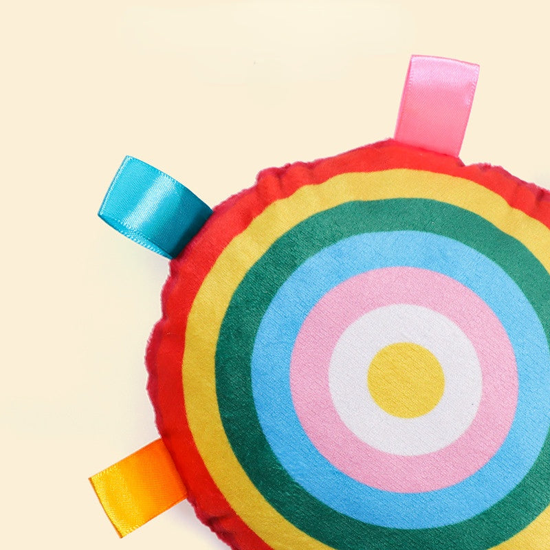 Hundespielzeug, Frisbee für Hunde Plüschtier Hundespielzeug mit Klingel, Interaktives Wurfspielzeug für Hunde (1 Stück)