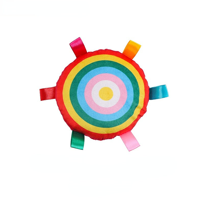 Hundespielzeug, Frisbee für Hunde Plüschtier Hundespielzeug mit Klingel, Interaktives Wurfspielzeug für Hunde (1 Stück)