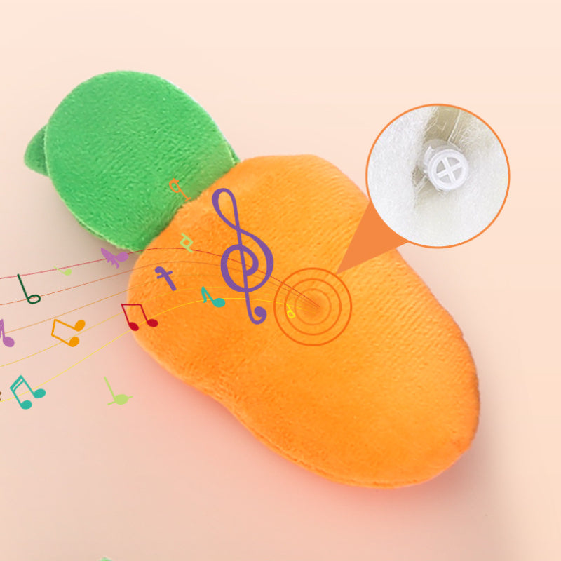 Hundespielzeug Intelligenz, Karottenfeld aus Plüsch, mit Quietschfunktion, interaktives Schnüffelspielzeug