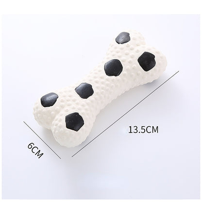 Hundespielzeug, Unzerstörbares 13cm Knochenform Hundekauspielzeug, weich und sicher quietschend, interaktiv (1 Stück)