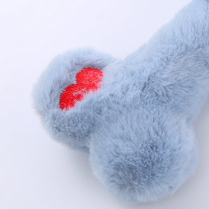 Kuscheltier für den Hund, interaktive Hundeknochen aus weichem Baumwolle mit BB-Geräusch, Kauspielzeug für Hunde, Drei Farben