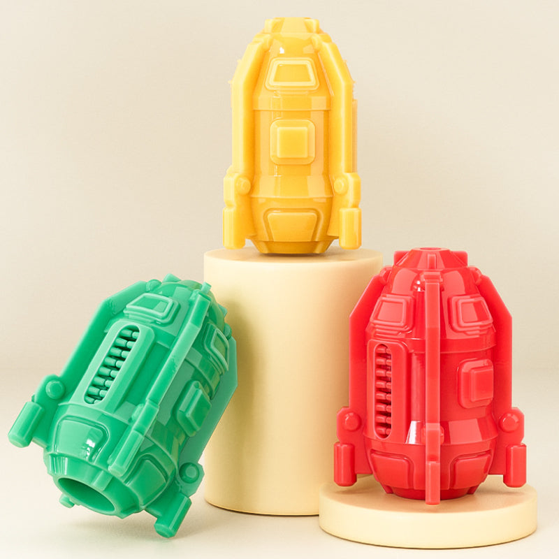 Hundespielzeug Unkaputtbar, TRP Raketen-Spielzeug für Hunde, Robustes & langlebiges Kauspielzeug, Futterspielzeug, Drei Farben