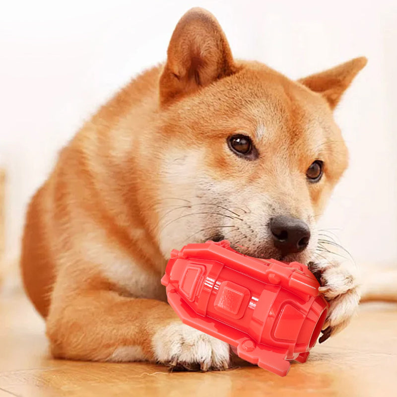 Hundespielzeug Unkaputtbar, TPR Raketen-Spielzeug für Hunde, Robustes & langlebiges Kauspielzeug, Futterspielzeug, Drei Farben