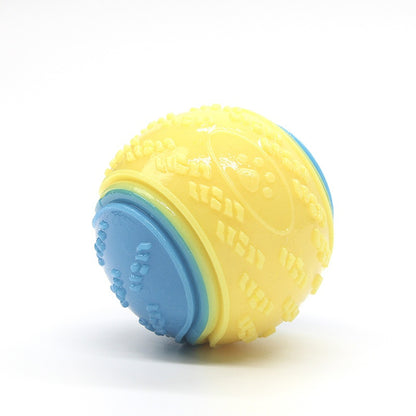 Hundespielzeug Ball, 6,5cm Quietschender Hüpfball, Kautraining, leicht zu reinigen, leuchtende und zufällige Farben (1 Stück)