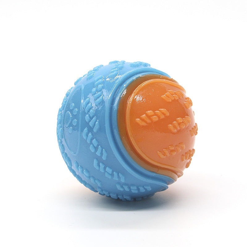 Hundespielzeug Ball, 6,5cm Quietschender Hüpfball, Kautraining, leicht zu reinigen, leuchtende und zufällige Farben (1 Stück)