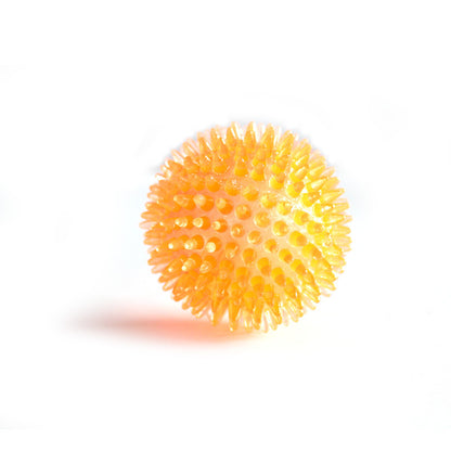 Ball Hundespielzeug, Dreifarbiger Ball mit weichen Spikes und Geräuschdesign, Hundespielzeug für kleine Hunde (1 Stück)