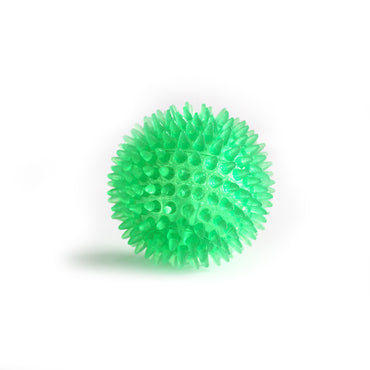 Ball Hundespielzeug, Dreifarbiger Ball mit weichen Spikes und Geräuschdesign, Hundespielzeug für kleine Hunde (1 Stück)