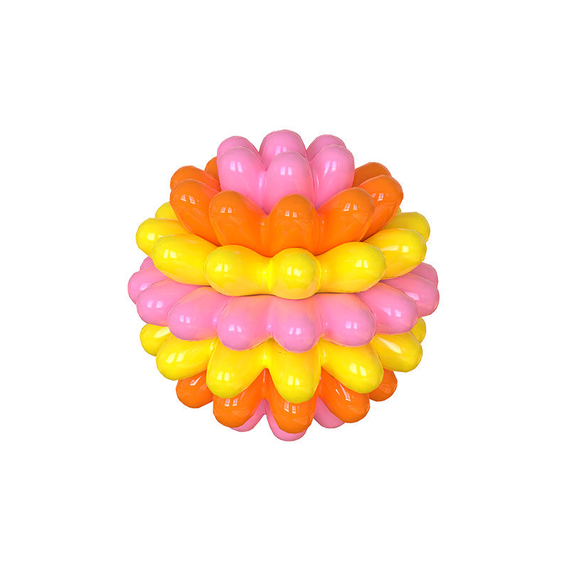 Hundespielzeug unkaputtbar, Farbe Weichkleber Hundeball, Nagen und Zähneknirschen, interessante Interaktion, Drei Farben