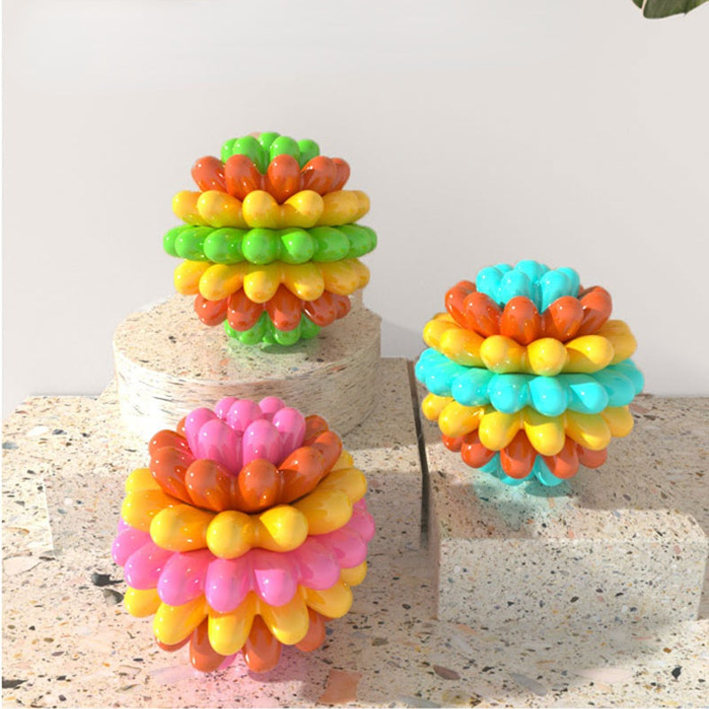 Hundespielzeug unkaputtbar, Farbe Weichkleber Hundeball, Nagen und Zähneknirschen, interessante Interaktion, Drei Farben