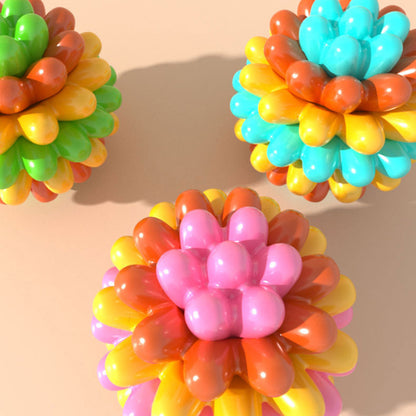 Hundespielzeug unkaputtbar, Farbe Weichkleber Hundeball, Nagen und Zähneknirschen, interessante Interaktion, Drei Farben