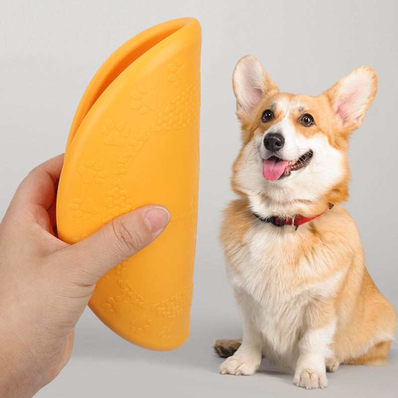 Spielzeug für den Hund, Hundefrisbee, Multifunktional Futterbehälter, Wasserspielzeug Hund, 18,4 cm, Drei-Farben-Set