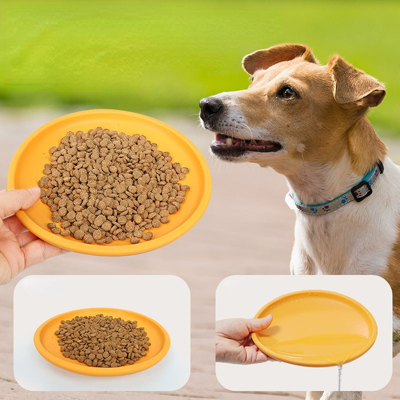 Spielzeug für den Hund, Hundefrisbee, Multifunktional Futterbehälter, Wasserspielzeug Hund, 18,4 cm, Drei-Farben-Set