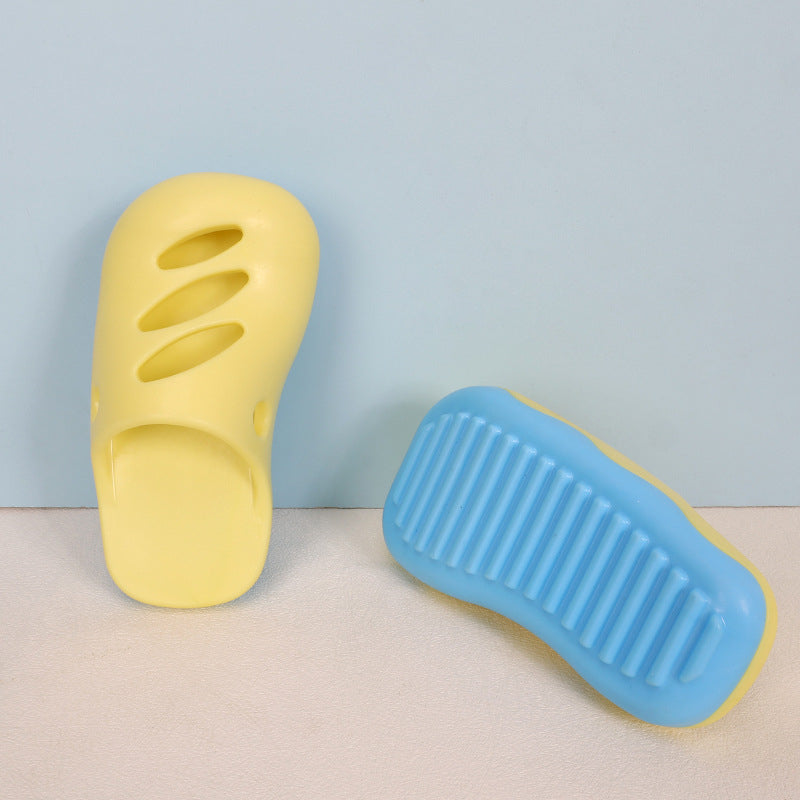 Hund Spielzeug, Lustiges Hausschuhe-Kauspielzeug für Hunde in Gelb & Blau, Zahnreinigung, Wasserspielzeug Hund (2 Stücke)