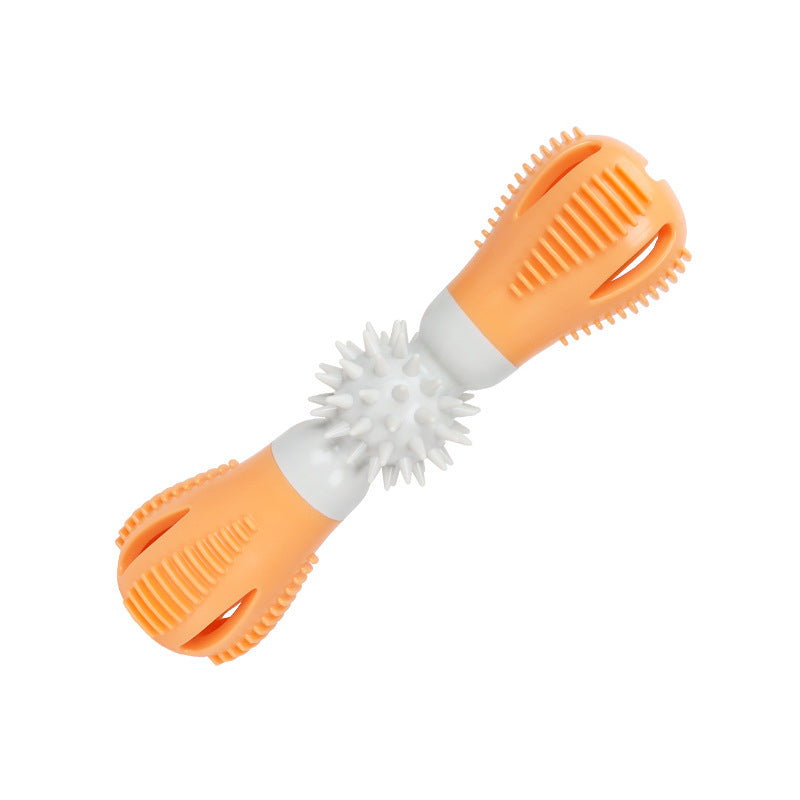 Hundespielzeug Unkaputtbar, Hantel Slow Futterspielzeug, Kauspielzeug & Hundeleckerli Spender für Aktive Hunde, Zwei Farben